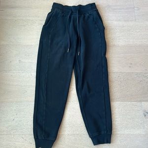 Lululemon Althletica Black Scuba High-Rise Joggers